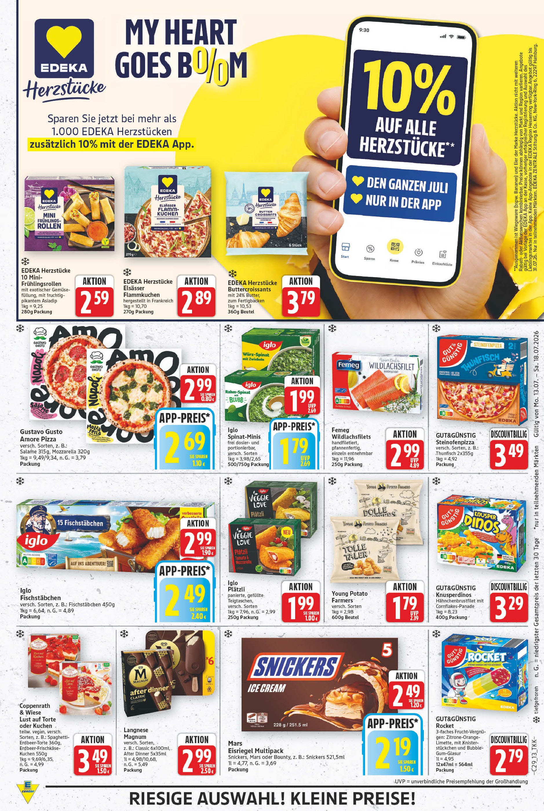 Pizza Angebot im aktuellen E center Prospekt auf Seite 13